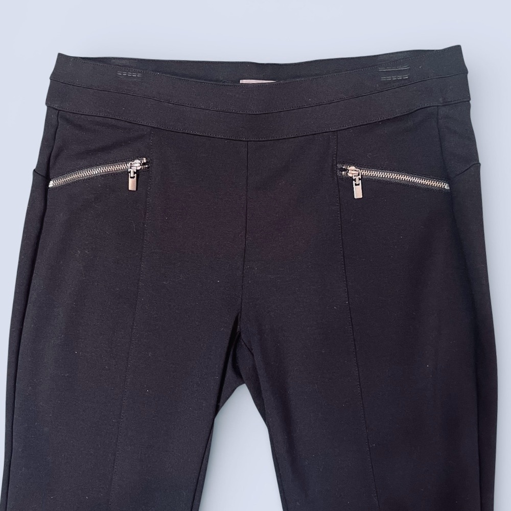 Maurice’s Black Skinny Ankle Pull On Pants Leggings Zipper‎ Detailing Sz M Short - Picture 7 of 14